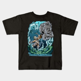 The Lightning Skeleton Hammer Illustration Kids T-Shirt